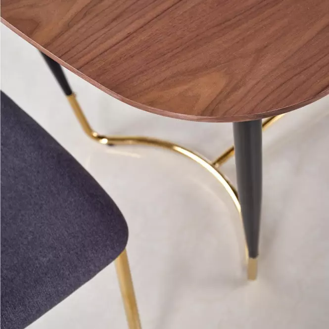 Stôl Manchester 180 Mdf/Oceľ – Orech/Zlatá