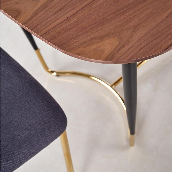Stôl Manchester 180 Mdf/Oceľ – Orech/Zlatá