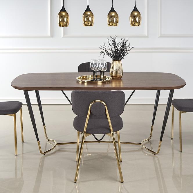 Stôl Manchester 180 Mdf/Oceľ – Orech/Zlatá