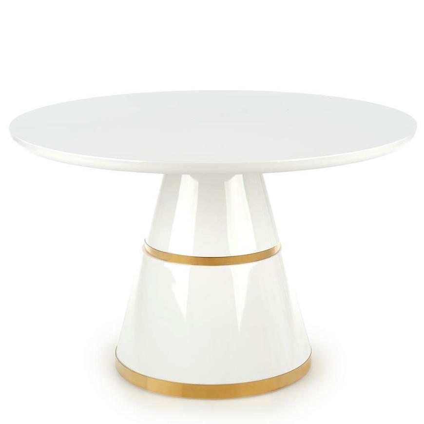 Stôl Vegas 120 Mdf/Oceľ – Biely/Zlatá