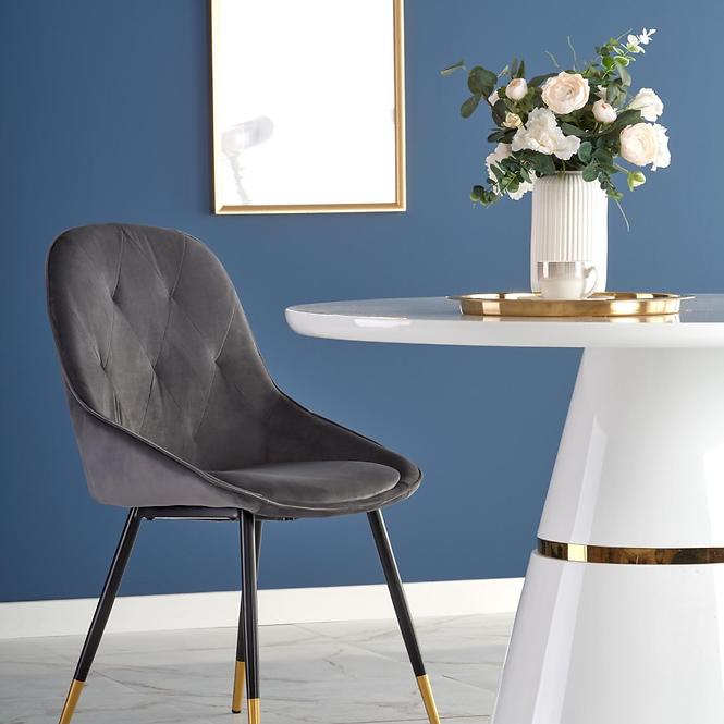 Stôl Vegas 120 Mdf/Oceľ – Biely/Zlatá,8