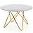 Stôl Bonello 120 Mdf/Oceľ – Popolavý/Zlatá