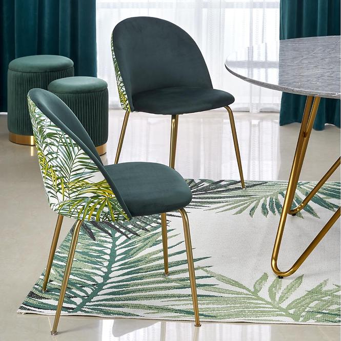 Stôl Bonello 120 Mdf/Oceľ – Popolavý/Zlatá
