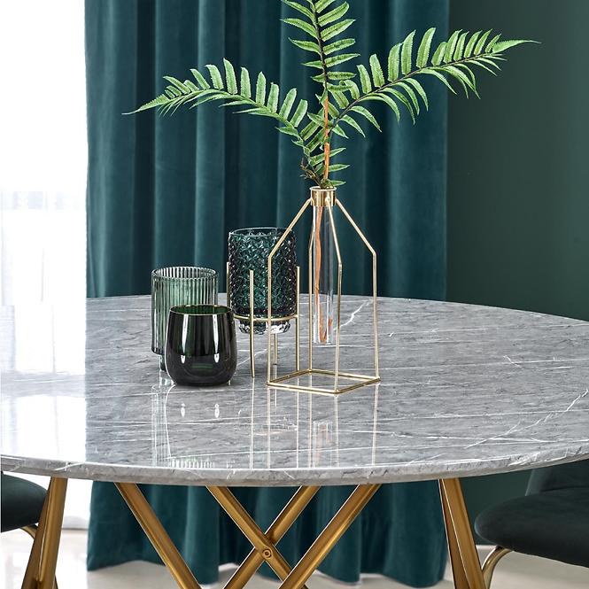 Stôl Bonello 120 Mdf/Oceľ – Popolavý/Zlatá