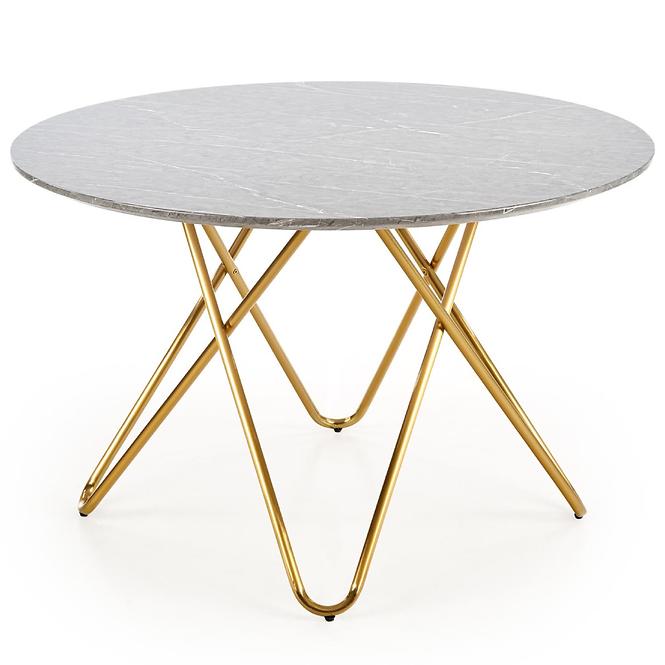 Stôl Bonello 120 Mdf/Oceľ – Popolavý/Zlatá