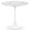 Stôl Denver 80 Mdf/Oceľ – Biely Marmur/Biely