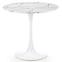 Stôl Denver 80 Mdf/Oceľ – Biely Marmur/Biely