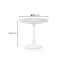 Stôl Denver 80 Mdf/Oceľ – Biely Marmur/Biely,2