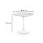 Stôl Denver 80 Mdf/Oceľ – Biely Marmur/Biely,2