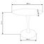 Stôl Denver 80 Mdf/Oceľ – Biely Marmur/Biely,3