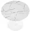 Stôl Denver 80 Mdf/Oceľ – Biely Marmur/Biely,4