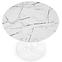 Stôl Denver 80 Mdf/Oceľ – Biely Marmur/Biely,4