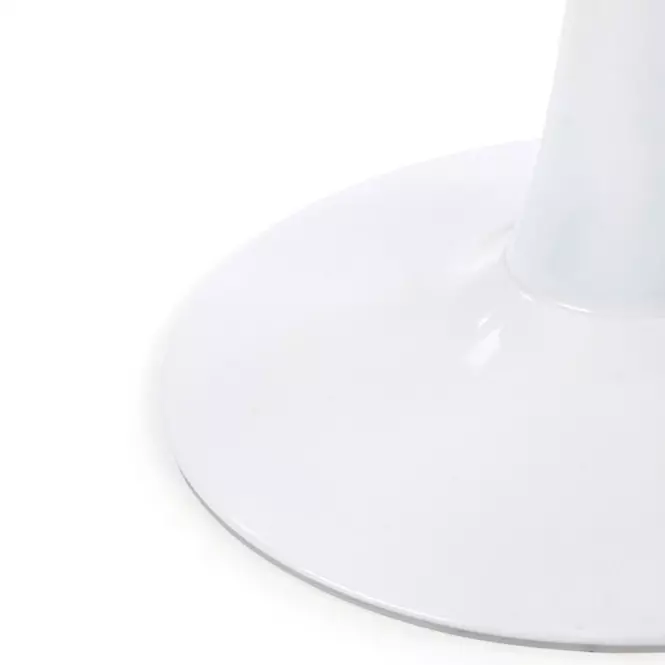 Stôl Denver 80 Mdf/Oceľ – Biely Marmur/Biely