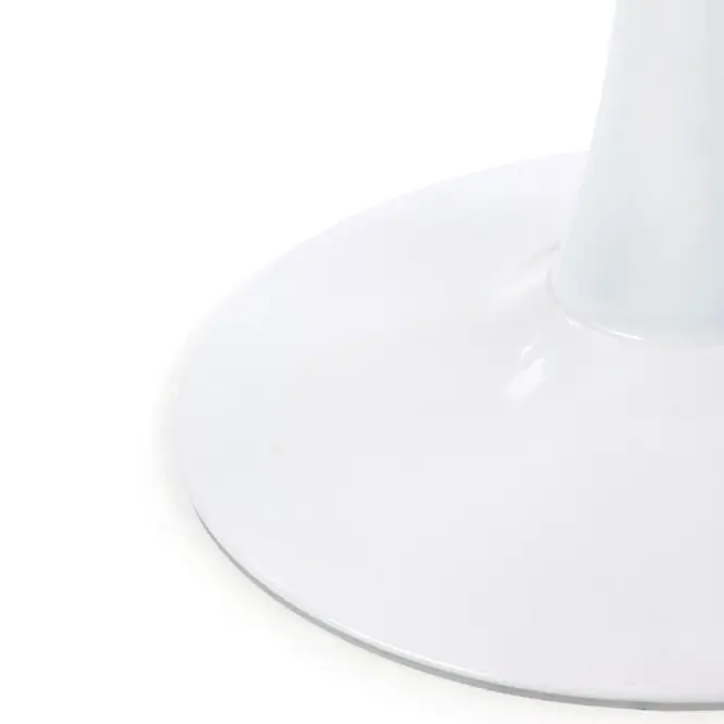 Stôl Denver 80 Mdf/Oceľ – Biely Marmur/Biely,5