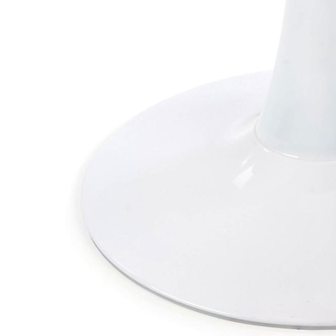 Stôl Denver 80 Mdf/Oceľ – Biely Marmur/Biely,5