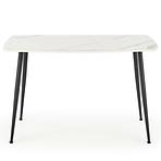 Stôl Marco 120x70 Sklo/Mdf/Oceľ – Biely/Čierna