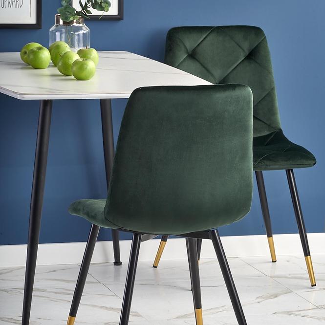 Stôl Marco 120x70 Sklo/Mdf/Oceľ – Biely/Čierna