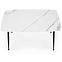 Stôl Marco 120x70 Sklo/Mdf/Oceľ – Biely/Čierna,4