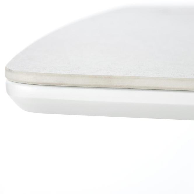 Stôl Marco 120x70 Sklo/Mdf/Oceľ – Biely/Čierna