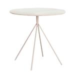 Stôl Fondi 80 Mdf/Oceľ – Biely Mat