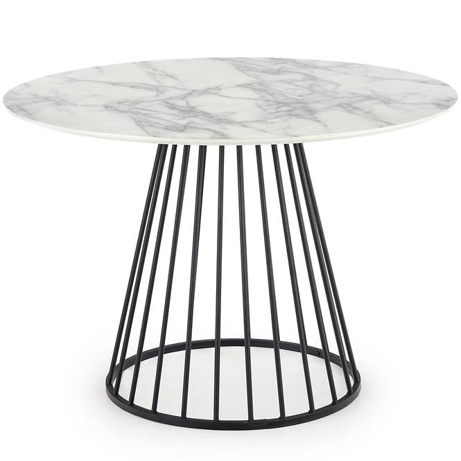 Stôl Brodway 110 Mdf/Oceľ – Biely/Čierna