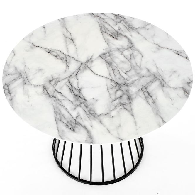 Stôl Brodway 110 Mdf/Oceľ – Biely/Čierna,3