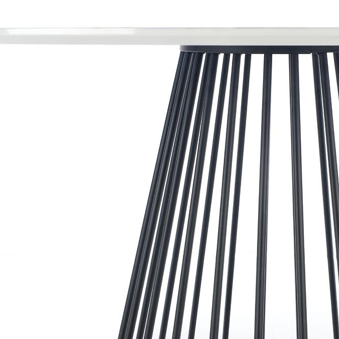 Stôl Brodway 110 Mdf/Oceľ – Biely/Čierna
