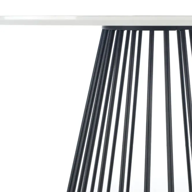 Stôl Brodway 110 Mdf/Oceľ – Biely/Čierna,5