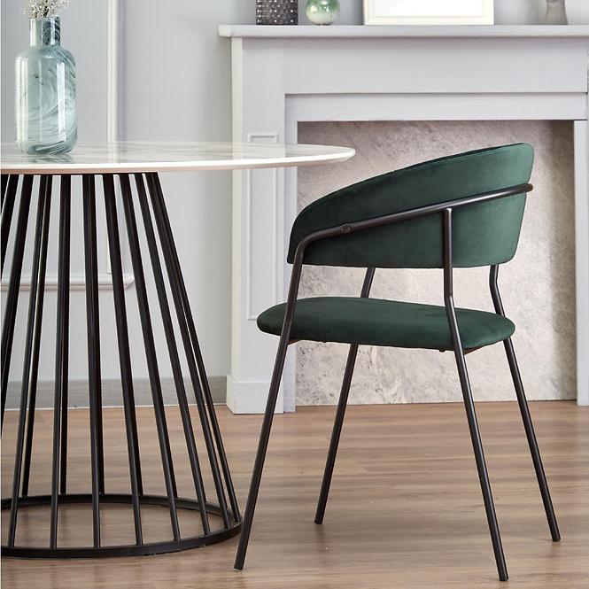 Stôl Brodway 110 Mdf/Oceľ – Biely/Čierna