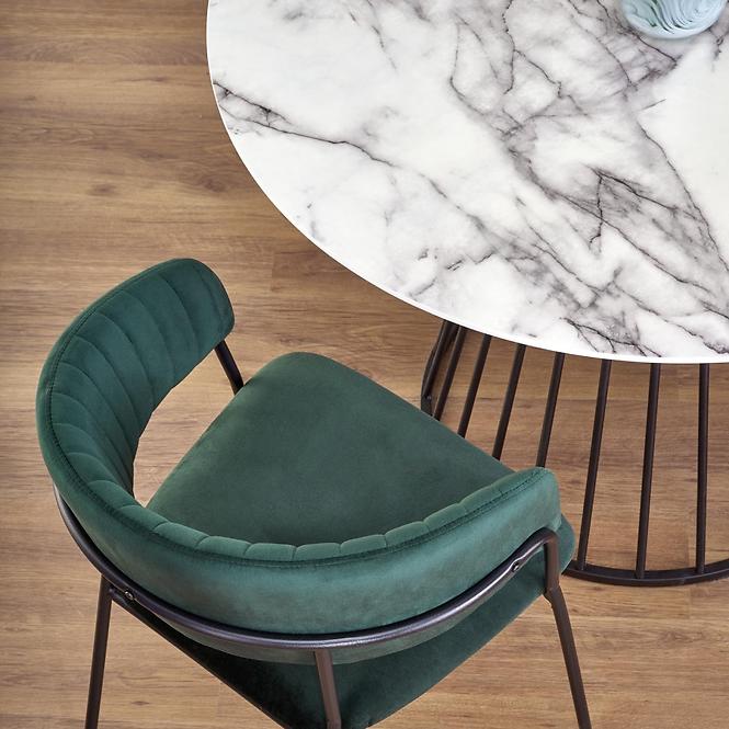 Stôl Brodway 110 Mdf/Oceľ – Biely/Čierna