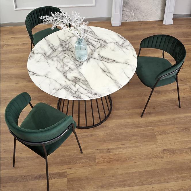 Stôl Brodway 110 Mdf/Oceľ – Biely/Čierna
