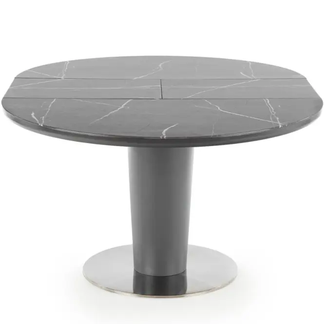 Rozkladací stôl Ricardo 120/160x120cm Popolavý/Marmur/Tmavé Popolavý,11