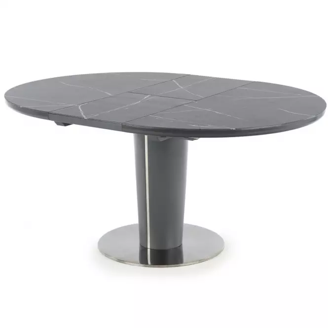 Rozkladací stôl Ricardo 120/160x120cm Popolavý/Marmur/Tmavé Popolavý
