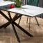 Rozkladací stôl Diesel 160/200x90cm Biely Marmur/Tmavé Popolavý/Čierna,18