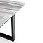 Rozkladací stôl Marley 160/200x90cm Biely Marmur/Popolavý/Čierna,9
