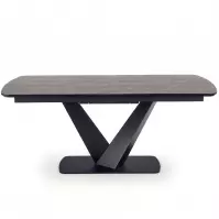 Rozkladací stôl Vinston 180/230x95cm Mdf/Oceľ – Tmavé Popolavý/Čierna