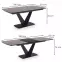 Rozkladací stôl Vinston 180/230x95cm Mdf/Oceľ – Tmavé Popolavý/Čierna,3