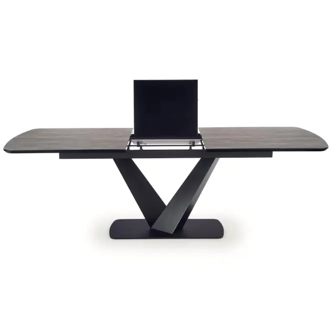 Rozkladací stôl Vinston 180/230x95cm Mdf/Oceľ – Tmavé Popolavý/Čierna,4