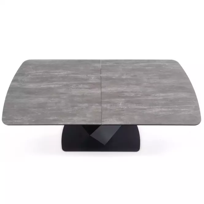Rozkladací stôl Vinston 180/230x95cm Mdf/Oceľ – Tmavé Popolavý/Čierna