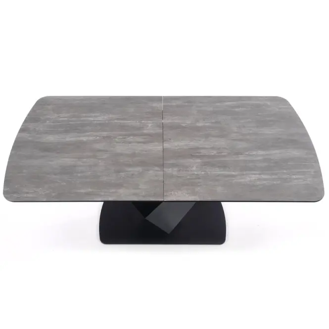 Rozkladací stôl Vinston 180/230x95cm Mdf/Oceľ – Tmavé Popolavý/Čierna,5