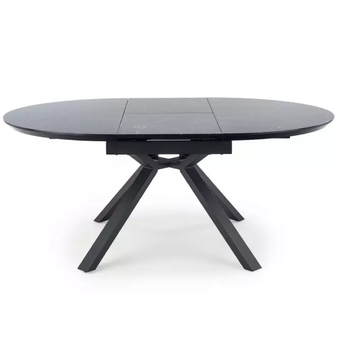 Rozkladací stôl Vertigo 130/180x130cm Čierna Marmur/Čierna