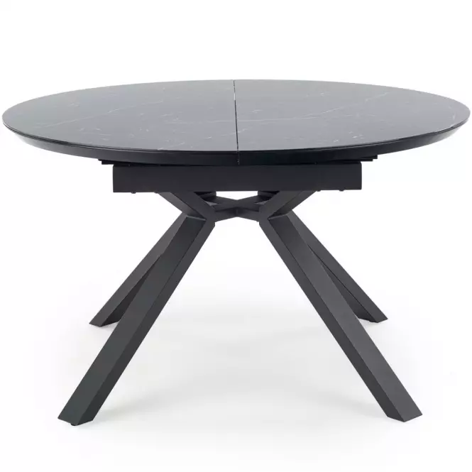 Rozkladací stôl Vertigo 130/180x130cm Čierna Marmur/Čierna