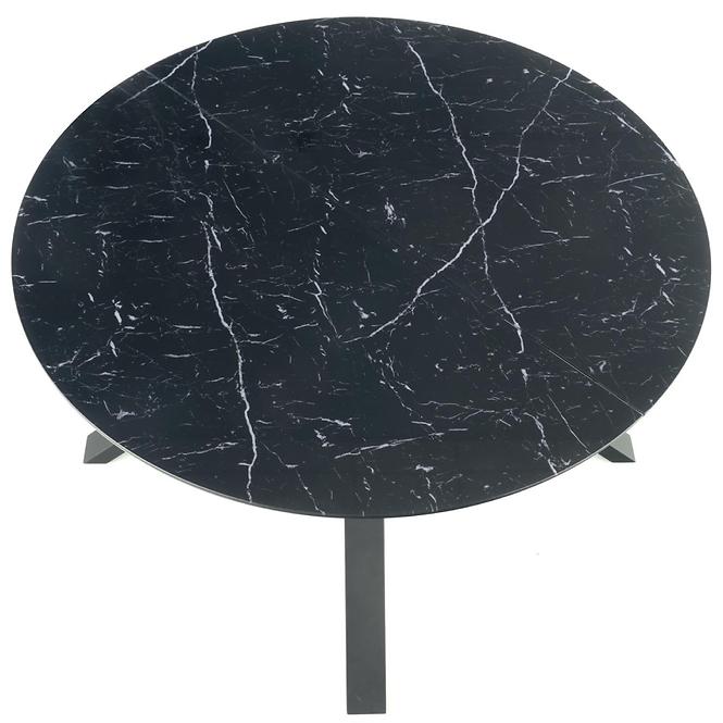 Rozkladací stôl Vertigo 130/180x130cm Čierna Marmur/Čierna