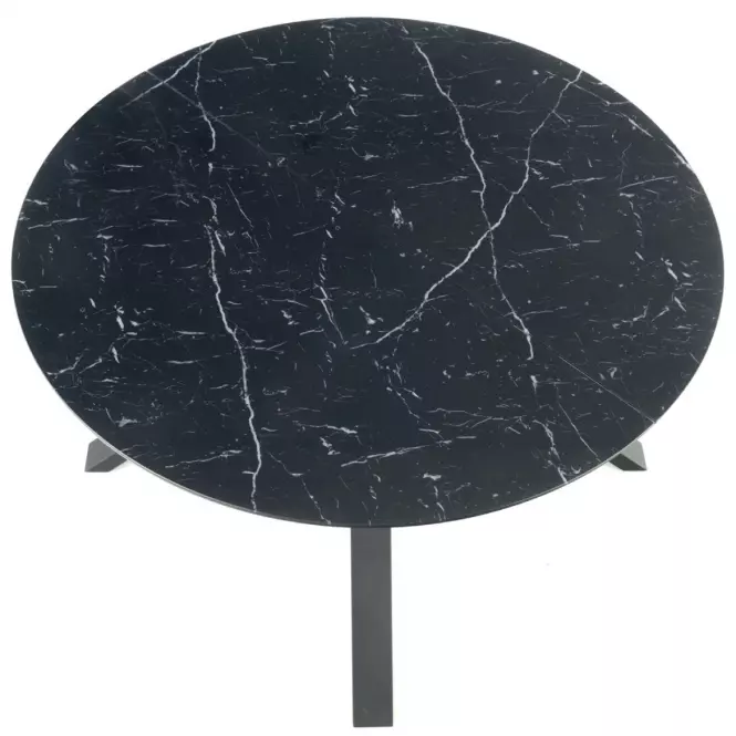 Rozkladací stôl Vertigo 130/180x130cm Čierna Marmur/Čierna,6