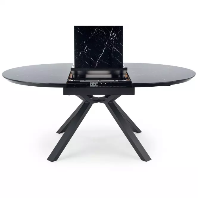 Rozkladací stôl Vertigo 130/180x130cm Čierna Marmur/Čierna,7