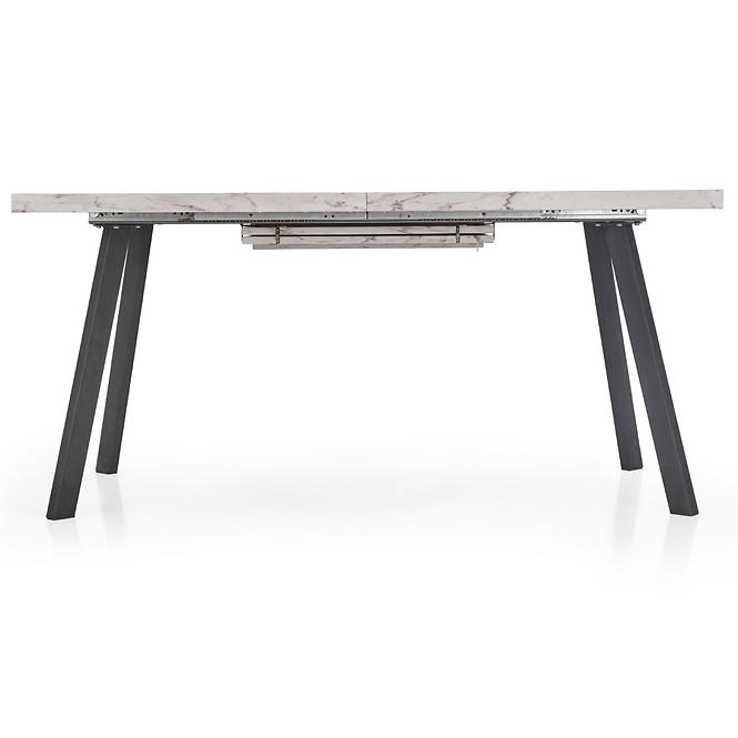 Rozkladací stôl Dallas 160/220x90cm Mdf/Oceľ – Biely Marmur/Čierna,4