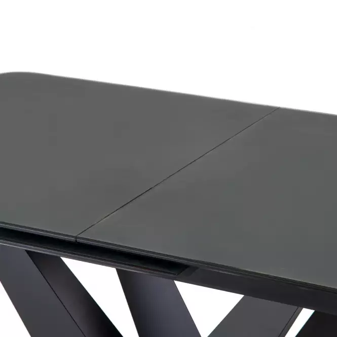 Rozkladací stôl Patrizio 160/200x90cm Tmavé Popolavý/Čierna