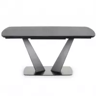 Rozkladací stôl Fangor 160/220x90cm Tmavé Popolavý/Čierna