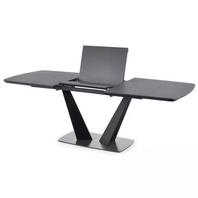 Rozkladací stôl Fangor 160/220x90cm Tmavé Popolavý/Čierna