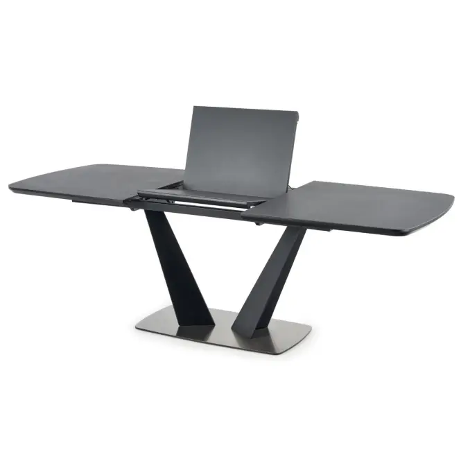 Rozkladací stôl Fangor 160/220x90cm Tmavé Popolavý/Čierna,7